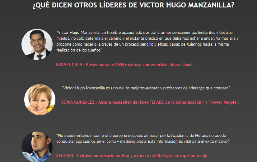 Curso Academia de Héroes Victor Hugo Manzanilla