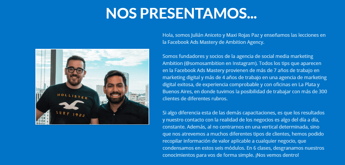 Curso Facebook Ads Mastery Ambition Academy