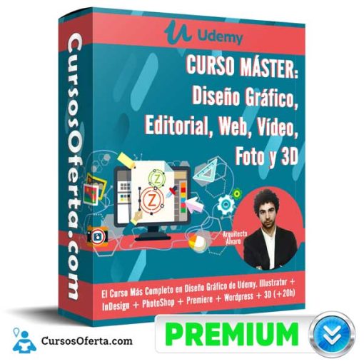 Curso MÁSTER Diseño Gráfico, Editorial, Web, Vídeo, Foto y 3D – Udemy 1 curso master diseno grafico editorial web video foto y 3d udemy 651b05c3cac5d